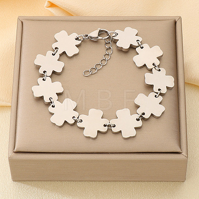 304 Stainless Steel Link Chain Bracelets for Women WG08D37-04-1