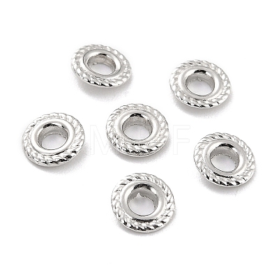 Rhodium Plated 925 Sterling Silver Grommet Eyelet Findings STER-Z001-007P-1