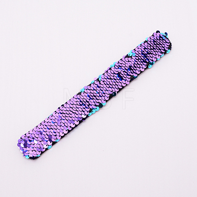 Mermaid Slap Bracelets BJEW-TAC0004-03R-1
