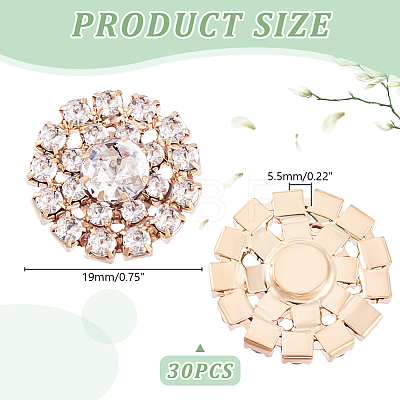 30Pcs Alloy Rhinestone Cabochons ALRI-GA0001-09KCG-1
