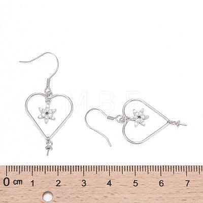 925 Sterling Silver Dangle Earring Findings STER-L057-061P-1