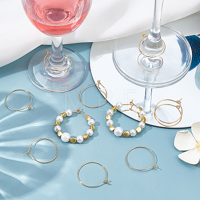 200Pcs Brass Wine Glass Charm Rings KK-SP0001-31B-G-1
