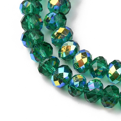 Electroplate Transparent Glass Beads Strands EGLA-A046-01B-23-1