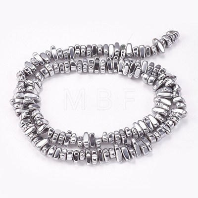 Electroplated Non-magnetic Synthetic Hematite Beads Strands G-P367-G08-1