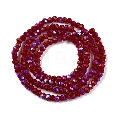 Electroplate Opaque Solid Color Glass Beads Strands LS-EGLA-A044-P1mm-L02-1