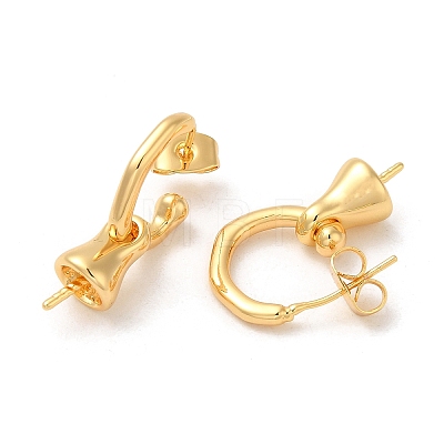Brass Stud Earring Findings KK-M270-26G-1