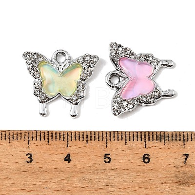 UV Plating Alloy Glass Pendants FIND-K032-46P-1