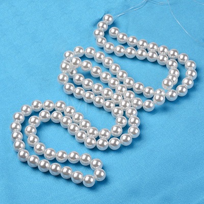 ABS Plastic Imitation Pearl Round Beads X-MACR-S789-14mm-01-1