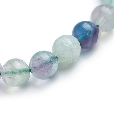 Natural Fluorite Stretch Bracelets BJEW-E373-8mm-10-1