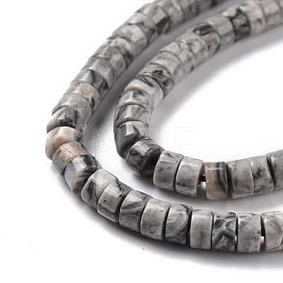 Synthetic Map Stone/Picasso Stone/Picasso Jasper Beads Strands G-P468-07-1