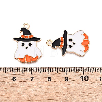 Halloween Theme Alloy Enamel Pendants ENAM-T020-07F-1