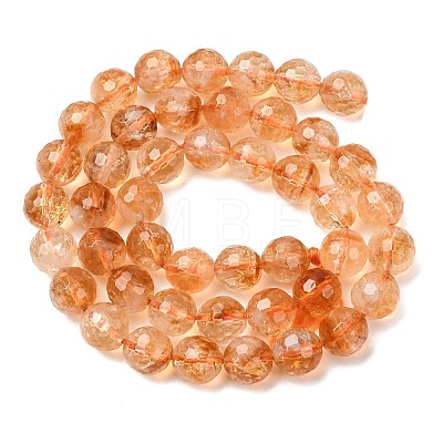 Natural Citrine Beads Strands GG-CBA59DD-C02-8mm-1