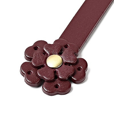 Sakura Flower End Cowhide Leather Sew On Bag Handles FIND-D027-18A-1