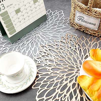 PVC Plastic Placemats for Dining Table DJEW-FG0001-01-1