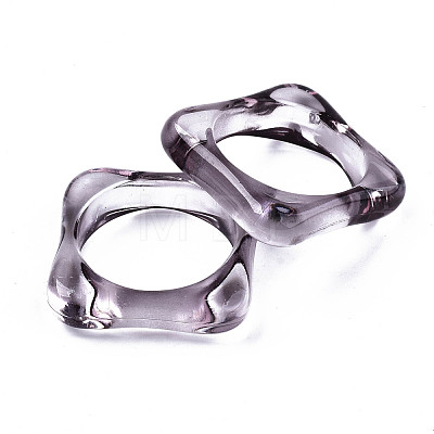 Transparent Acrylic Finger Rings X-RJEW-T010-03-1