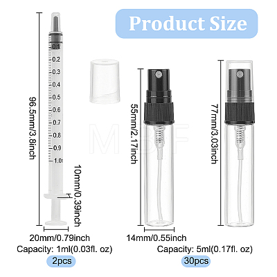 BENECREAT Glass Sample Perfume Spray Bottles MRMJ-BC0003-44B-1