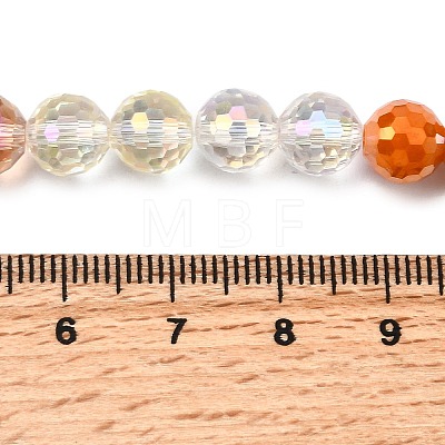 Electroplate Glass Beads Strands EGLA-D300-06-8mm-07-1