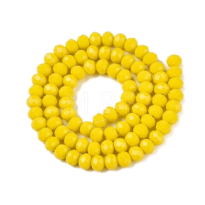 Opaque Solid Color Imitation Jade Glass Beads Strands EGLA-A044-P6mm-D04-1