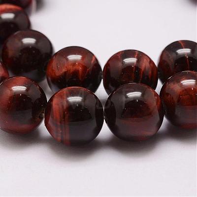 Natural & Dyed Tiger Eye Bead Strands G-P230-12-10mm-1