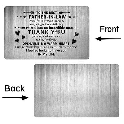 Rectangle 201 Stainless Steel Custom Blank Thermal Transfer Wallet Card DIY-WH0252-016-1