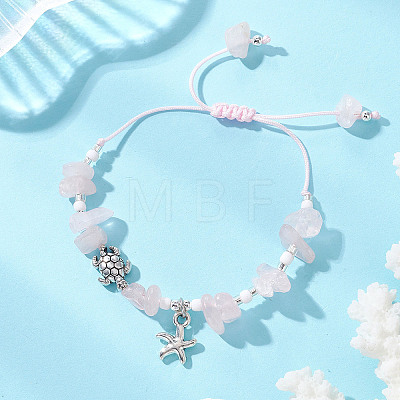 Turtle Alloy Charm Bracelets BJEW-MZ00329-02-1