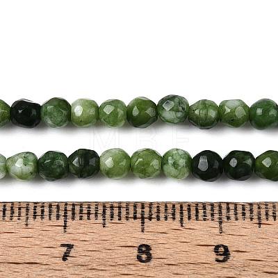 Dyed Natural White Jade Beads Strands X-G-T139-4mm-60-18-1