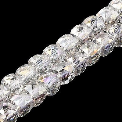 Electroplate Transparent Glass Beads Strands GLAA-C029-03A-01-1
