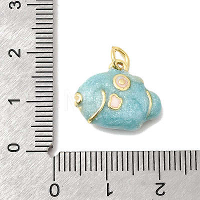 Brass Enamel Pendants KK-P343-03G-03-1