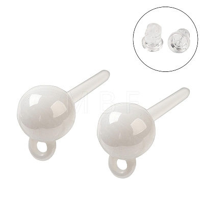 Hypoallergenic Bioceramics Zirconia Ceramic Ear Hooks X-EJEW-F340-12-1