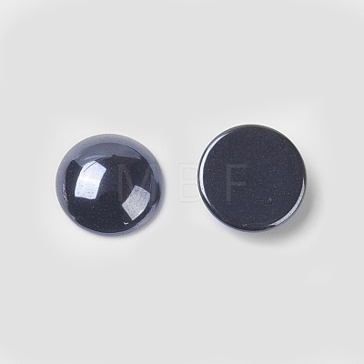Non-magnetic Synthetic Hematite Cabochons G-S076-14mm-1