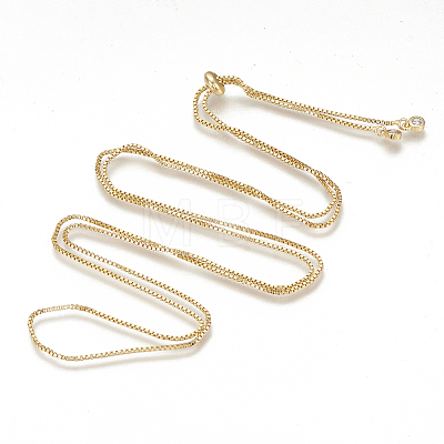 Adjustable Brass Necklace Making X-KK-Q746-002G-1