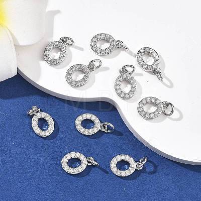 SHEGRACE Brass Micro Pave Clear Cubic Zirconia Pendants XGRQ29114-394P-O-1