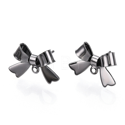 Brass Stud Earring Findings KK-S360-174EB-1