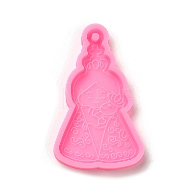 Mother's Day Mother Hug Baby Silicone Statue Pendant Molds AJEW-M221-03A-1