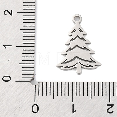 Anti-Tarnish Christmas 201 Stainless Steel Pendants STAS-Q015-10P-1