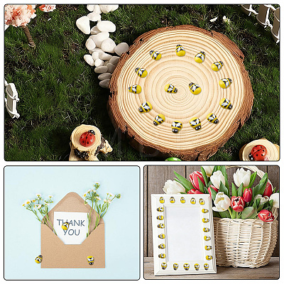 60Pcs Self-adhesion Maple Wood Cabochons WOOD-CP0001-21A-1