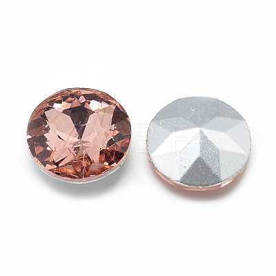 Pointed Back Glass Rhinestone Cabochons RGLA-T029-8mm-06-1