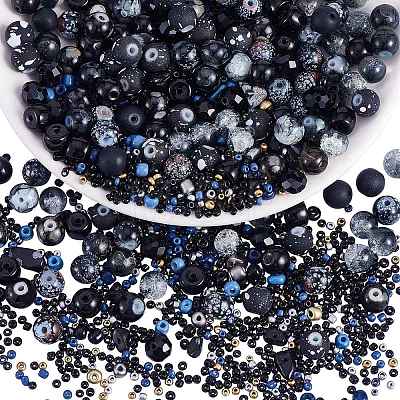 2 Bag Glass Round Beads Set JX547I-1