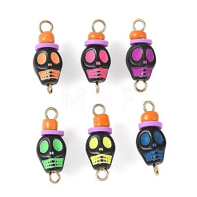 Halloween Acrylic & Polymer Clay Connector Charms PALLOY-JF05967-1
