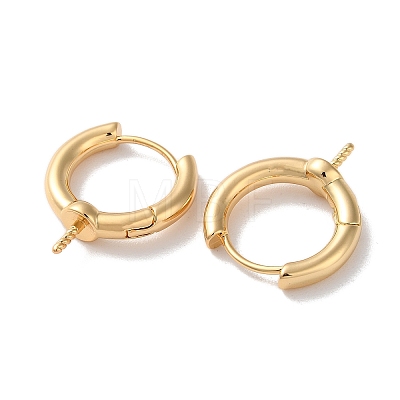 Brass Hoop Earrings Findings KK-B105-03G-02-1