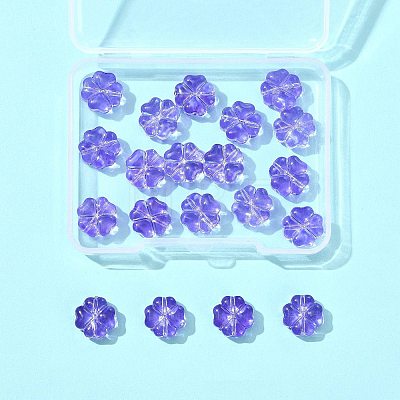 20Pcs Transparent Spray Painted Glass Beads GLAA-FS0002-40A-1
