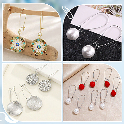 50Pcs Brass Hoop Earring Findings KK-BBC0015-46A-1