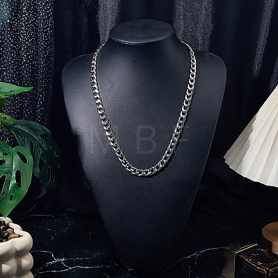 1Pc 304 Stainless Steel Cuban Link Chain Necklaces for Men Women NJEW-SP0001-23F-1