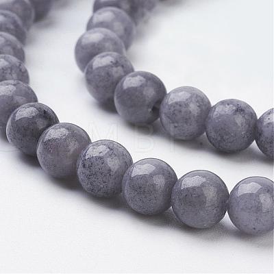 Natural Mashan Jade Round Beads Strands G-D263-6mm-XS29-1