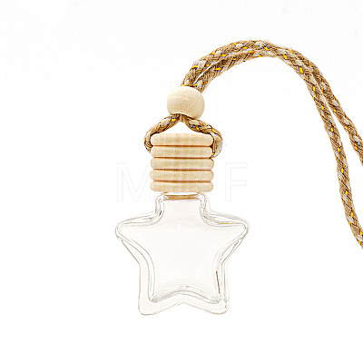 Star Glass Empty Refillable Car Perfume Bottle PW-WGCBE1F-01-1