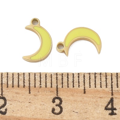 304 Stainless Steel Enamel Charms STAS-L022-333G-01-1