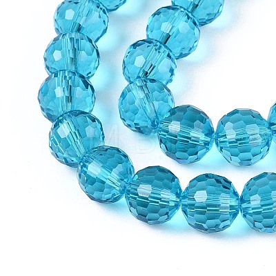 Transparent Glass Bead Strands GLAA-R095-8mm-23-1