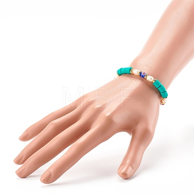 Handmade Polymer Clay Stretch Bracelets BJEW-JB06351-1