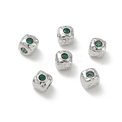 SHEGRACE Brass Cubic Zirconia Beads XGRQ4H195-682P-B-1