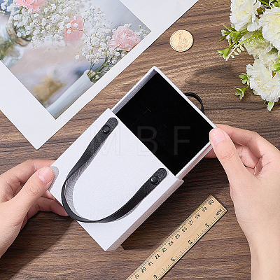 PU Leather Jewelry Set Drawer Boxes with Sponge Inside and Texture Paper Jewelry Tote Bags ABAG-CL0001-66A-1